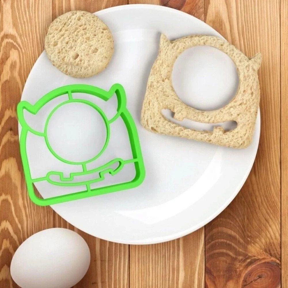 Monster Shaped Silicone Egg Mold Bento Lunchbox kids Fun Food Cutter Sandwich